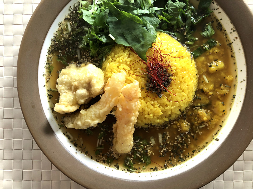 Spice Curry ジョナカレー 印のスパイス 洋の出汁感 和の天ぷら とび抜けた個性の西中島 新星間借りカレー